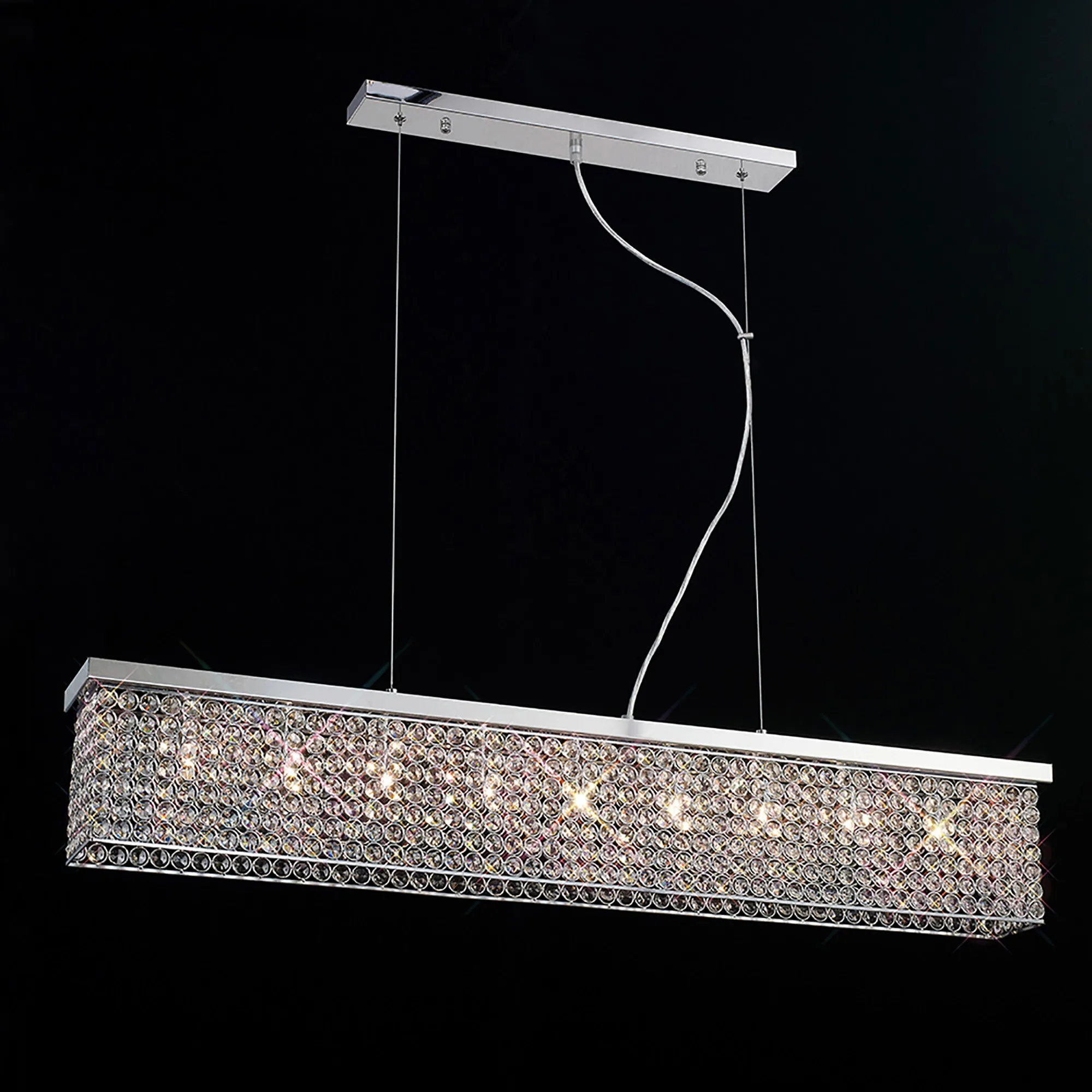 IL30434  Piazza Crystal Pendant 9 Light